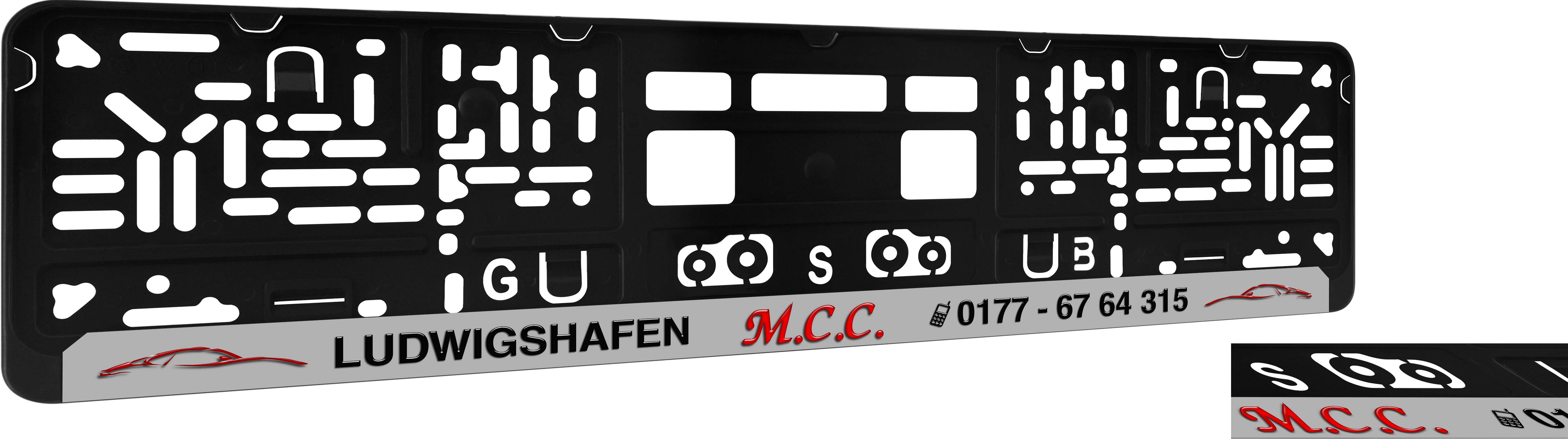 Kennzeichenhalter DP30 Digitaldruck, mit oder ohne Glanzlack